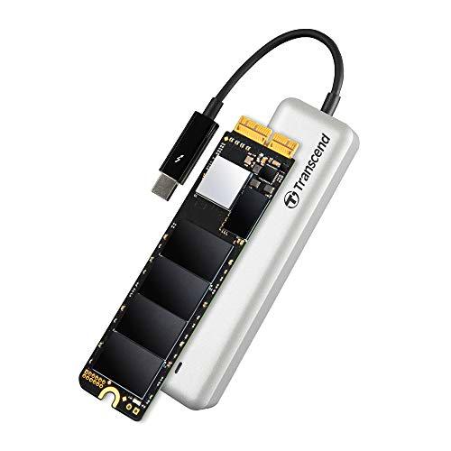 Transcend JetDrive 855 Interno SSD 480 GB para Macbook PCIexpress Gen3 x4 NVMe (Kit con Cubierta Externo Thunderbolt