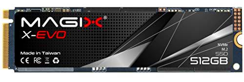 Magix X-EVO M.2 PCIe SSD Velocidad de Lectura/Escritura de hasta 2500/1500 MB/s Gen3x4 NVMe 3D NAND (512GB)