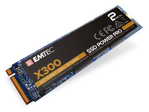 Emtec ECSSD2TX300 - Unidad de Estado sólido Interno 3.0 NVMe Serie X300 Power Pro 3D NAND 2TB