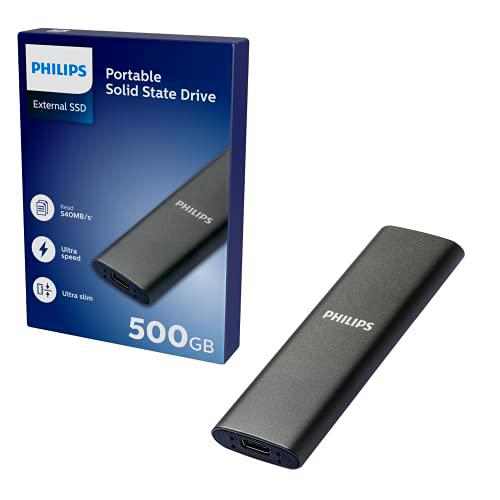 Philips Portable Externe SSD 500 GB - Ultra Delgado