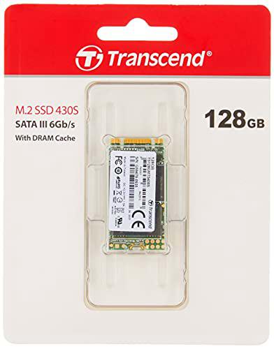 Transcend MTS430S - Disco Solido Interno de 128GB M.2 2242 SATA III 6 GB/s (Lectura hasta 560 MB/s)