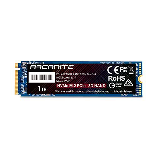 ARCANITE 1 TB NVMe SSD M.2 2280 PCIe Gen 3x4 Disco Duro Sólido Interno SSD