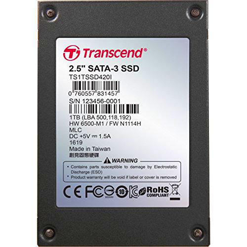 Transcend 1TB 2.5 SSD420 SATA3 MLC Ind, TS1TSSD420I