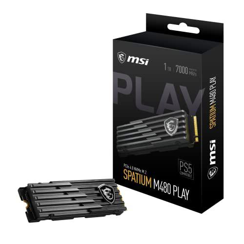 MSI SPATIUM M480 PCIe 4.0 NVMe M.2 1TB Play SSD (Gen4x4