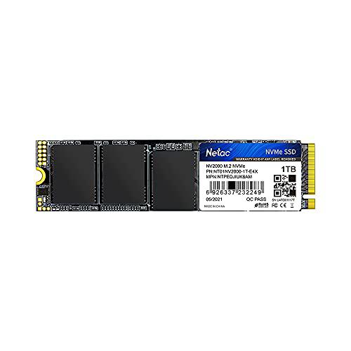 Netac Internal NVMe SSD 1TB, M.2 2280 PCIe, Unidad de Estado sólido Interna para Juegos
