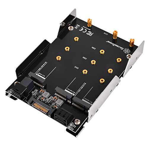 SILVERSTON SST-SDP12 SST-SDP12 3.5 TO 2X M.2 SATA AND 1X M.2 NVME SSD MOUNTING ADAPTER