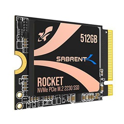 Sabrent Rocket 2230 NVMe 4.0 Unidad SSD M.2 2230 PCIe 4.0 de Alto Rendimiento de 512 GB para Steam Deck