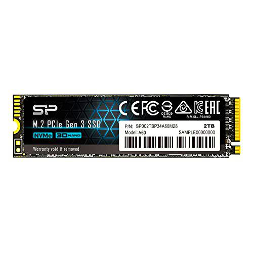 SILICON POWER Computer &amp; COMMUNICAT SILICON POWER SSD Ace A60 2TB M.2 PCIe Gen3 x4 NVMe 2200/1600 MB/s
