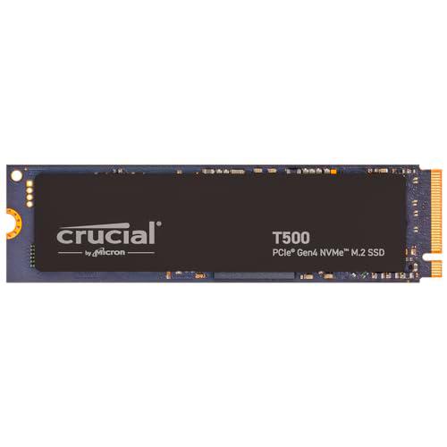 Crucial Disco Duro T500 500GB Gen4 NVMe M.2 SSD Interna para Juegos