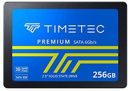 Timetec SSD 3D NAND QLC SATA III 6 GB/s 2,5 Pulgadas 7 mm (0,28&quot;) hasta 550 MB/s Velocidad de Lectura SLC Cache Performance Boost Unidad Interna de Estado sólido para PC de Escritorio (256GB)