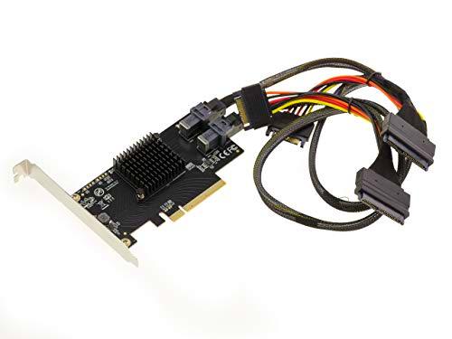 Tarjeta PCIe 3.1 8X para 2 SSD U.2 NVMe (U2 68Pin SFF-8639) – Alto rendimiento 8 GB/s – con cordones y escuadras de bajo perfil