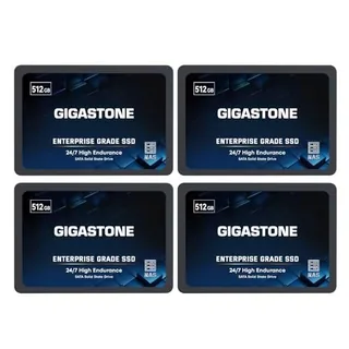 GIGASTONE Enterprise SSD - Memoria caché NAS SSD de 512 GB (paquete de 4) 24/7 Durable TLC de alta resistencia para servidor empresarial