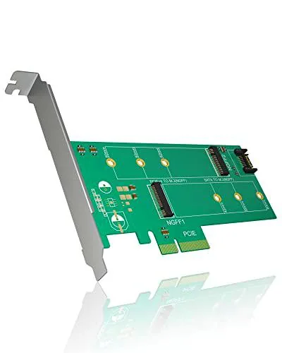 ICY BOX pci209 Interno Tarjeta PCI 1 x M.2 SSD PCIe (nvme) & 1 x M.2 SSD SATA (2242