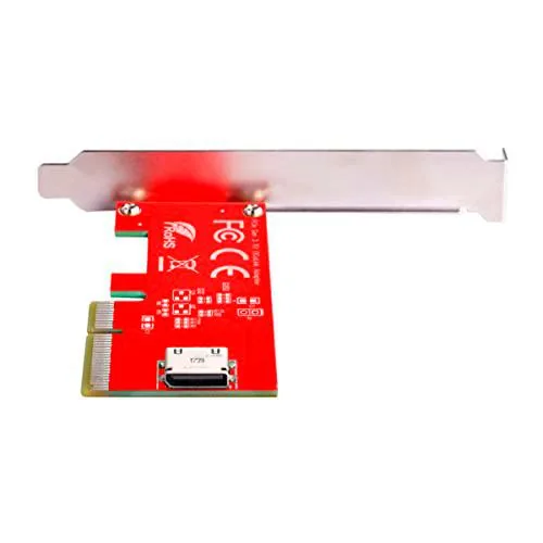 YCº Adaptador CY PCI-E 4.0 Express 4.0 x4 a Oculink interno SFF-8612 SFF-8611 adaptador de host para SSD PCIe con soporte de CY