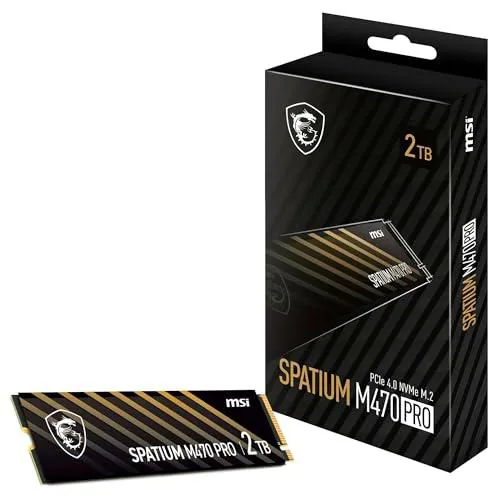 MSI SPATIUM M470 Pro SSD 2TB - PCIe 4.0 NVMe M.2 Unidad de Estado sólido Interna