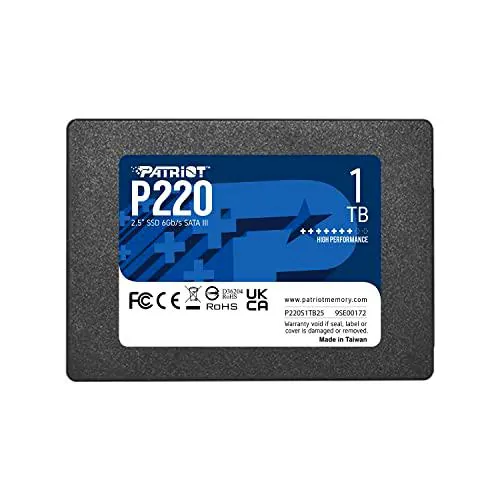 Patriot P220 SSD 1TB SATA III Disco Sólido Interno 2.5"