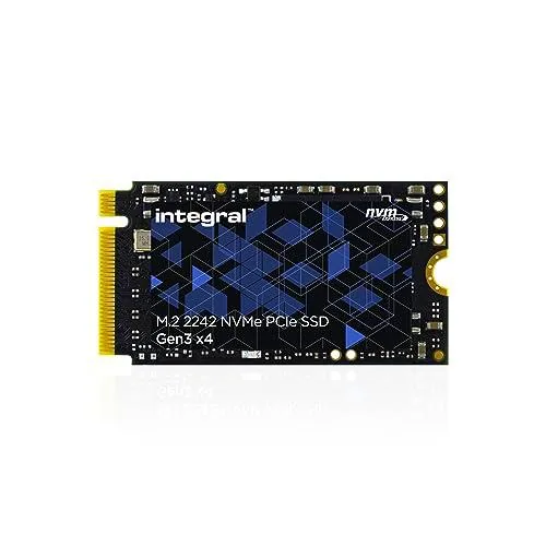 Integral 1TB M.2 NVMe 2242 PCIe Gen3 x4 SSD - Lectura hasta 3400MB/s