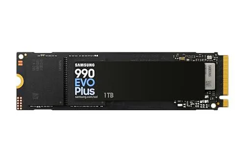 SAMSUNG 990 EVO Plus 1TB hasta 7,150 MB/s PCIe 4.0 x4/ 5.0 x2 NVMe M.2(2280) Disco Duro Interno (SSD) (MZ-V9S1T0BW)