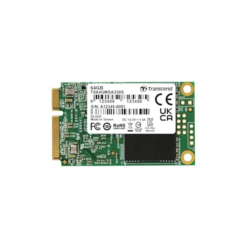 Transcend SSD mSATA SATA III 64GB MSA230S, caché D