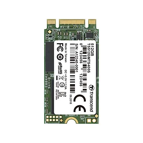 Transcend MTS400S - SSD Disco Duro Solido de 512 GB M.2 2242 SATA III de Transcend