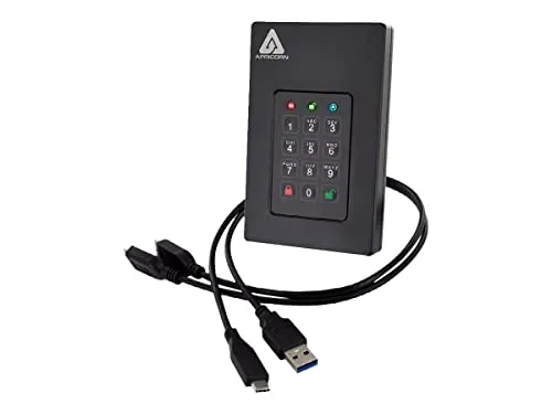 Apricorn Unidad portátil Aegis Fortress L3 de 1 TB con certificación FIPS