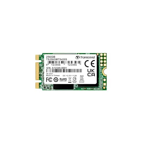 Transcend SSD MTS430S M.2 SATA III 2242 256GB, caché DRAM