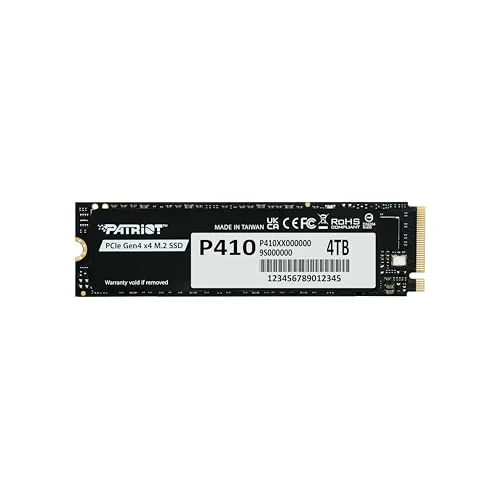 Patriot P410 4TB Internal SSD - NVMe PCIe Gen 4x4 - M.2 2280