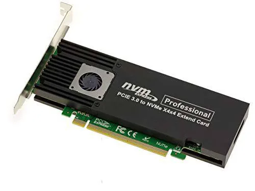 Kalea-INFORMATIQUE Tarjeta controladora M2 PCIe 3.0 x16 para 4 Unidades SSD M.2 NVMe M Key de KALEA-INFORMATIQUE