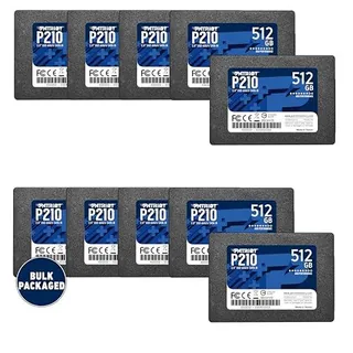 Patriot P210 SATA 3 SSD de 512GB de 2.5 Pulgadas Unidad de Estado Sólido Interna Paquete a Granel de 10 Unidades