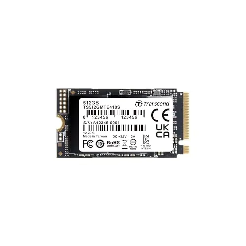 Transcend SSD MTE410S PCIe 4.0 2242 512GB, 5000 MB/s