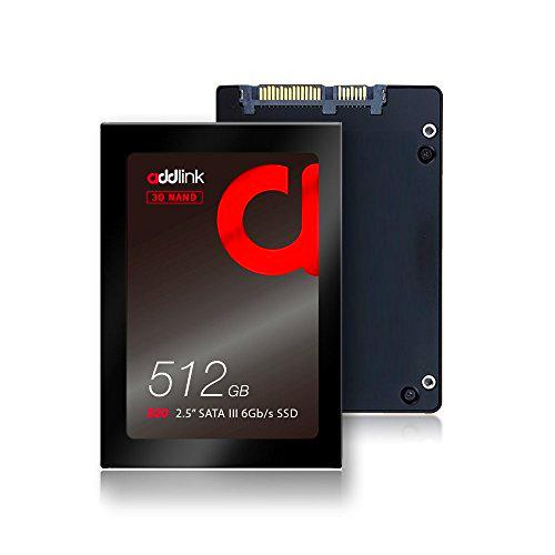 Addlink 2.5 Pulgadas / 7 mm Drive S20 3D NAND SSD SATA III 6 GB/s Interna de Estado sólido con Lee 550MB / s de Escritura de 500 MB/s (3D NAND 512 GB) 512GB