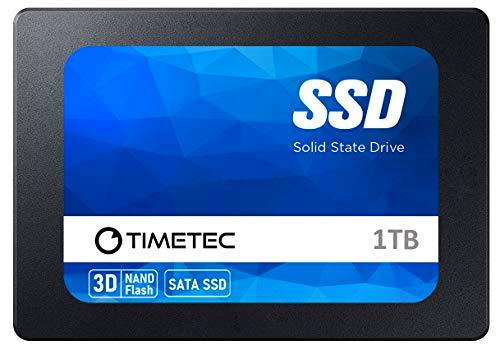 Timetec SSD 3D NAND SATA III 6 Gb/s 2.5 pulgadas 7 mm (0.28&quot;) 800 TBW Velocidad de lectura Hasta 530 MB/s SLC Cache Performance Boost Unidad de estado sólido interna (1 TB)