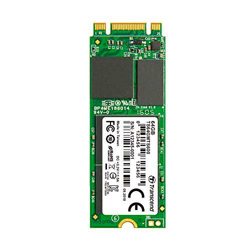 Transcend TS64GMTS600 - Disco Duro sólido Interno SSD M.2 de 64 GB (SATA III, 6 GB/s)