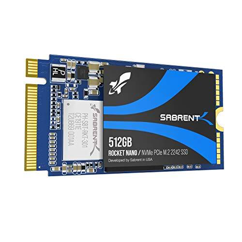 Sabrent Rocket de 512 GB NVME PCIE M.2 2242 DRAM-Less de Baja Potencia eléctrica con Alto desempeño SSD (SB-1342-512)