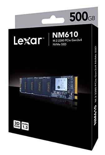 Lexar NM610 SSD 500GB M.2 2280 PCIe 3.0 x4 - Módulo Interno de Estado sólido