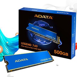 ADATA Legend 740 PCIe Gen3 x4 M.2 2280 Unidad de Estado sólido de 500 GB para Juegos de PC