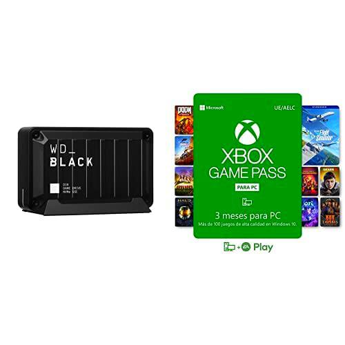 WD_BLACK D30 de 1 TB Game Drive SSD + Suscripción Xbox Game Pass para PC