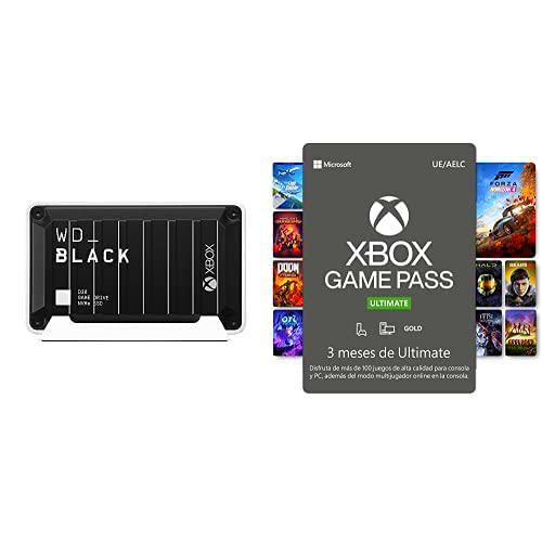 WD_BLACK D30 de 500 GB Game Drive SSD + Suscripción Xbox Game Pass Ultimate