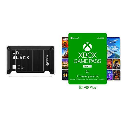 WD_BLACK D30 de 500 GB Game Drive SSD + Suscripción Xbox Game Pass para PC