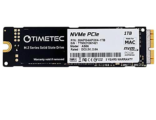 Timetec 1TB Mac SSD NVMe PCIe Gen3x4 3D NAND TLC Read Up to 1,900MB/s Compatible with Apple MacBook Air (2013-2015