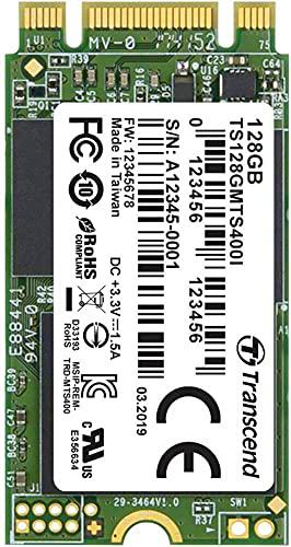 Transcend MTS400I - Disco Duro Interno de 128 GB M.2 PCIe NVMe SSD 2242 SATA 6 GB/s para minoristas TS128GMTS400I