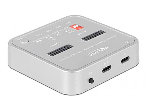 Delock Estación de Acoplamiento para 1 Unidad M.2 NVMe SSD + 1 Unidad M.2 SATA SSD