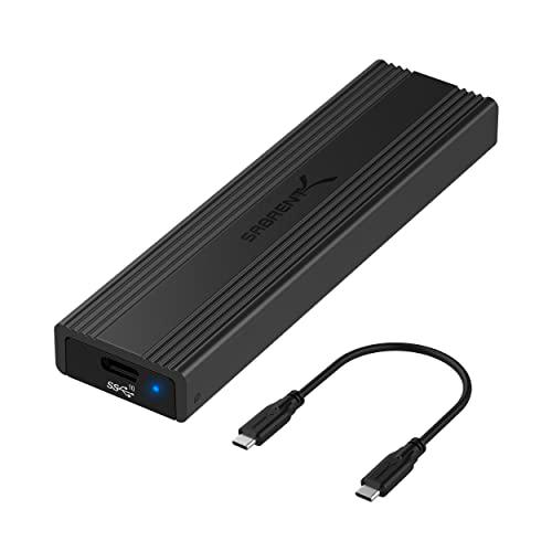 Sabrent Carcasa USB 3.2 Type-C Tool-Free para SSDs M.2 PCIe NVMe y SATA (EC-SNVE)