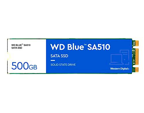 WD Blue SA510 500 GB M.2 SATA SSD con hasta 560 MB/s de Velocidad de Lectura