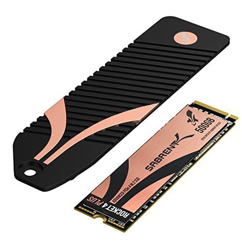 Sabrent 500 GB Rocket 4 Plus NVMe 4.0 Gen4 PCIe M.2 Internal Extreme Performance SSD + M.2 NVMe PS5 disipador térmico (SB-RKT4P-PSHS-500)