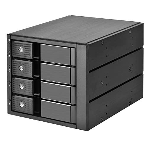 Silverstone SST-FS304-12G - Tres bahías de Unidades de 5,25" para Cuatro armazones de Discos Duros de 3,5" SAS-12G / SATA 6Gbit/s Hot-Swap HDD/SSD sin Bandeja.