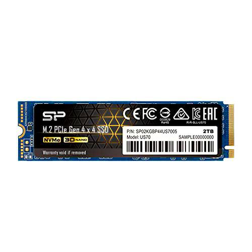 Silicon Power US70 M.2 2000GB Max5000/4000 MB SP02KGBP44US7005 Marca Silicon Power, Negro