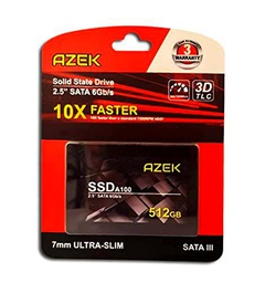 AZEK AZ-SSD-A100 512GB 2.5" SATA III 6Gb/s SSD Read/Write: Up to 550/500MB/s