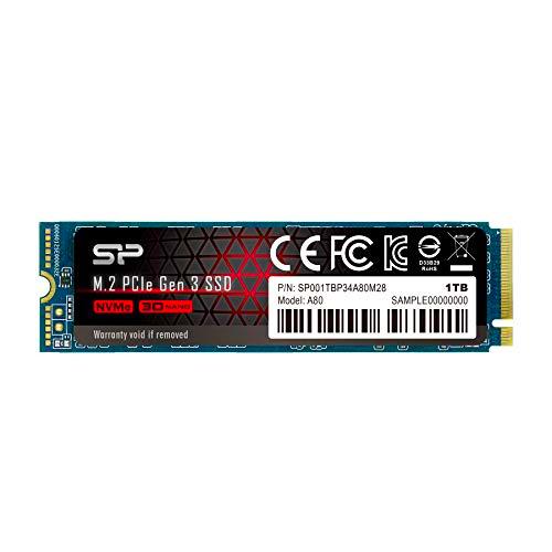 Silicon Power SSD 1TB 3D NAND M.2 2280 PCIe3.0 x 4 NVMe1.3 P34A80 Series 5-Year Warranty SP001TBP34A80M28