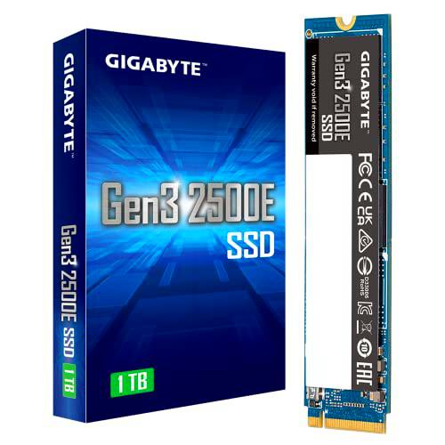 SSD|GIGABYTE|Gen3 2500E|1TB|M.2|PCIE|NVMe|Rašymo greitis 1800 MBytes/Sec|Skaitymo greitis 2400 MBytes/Sec|2.3mm|MTBF 1500000 Hours|G325E1TB